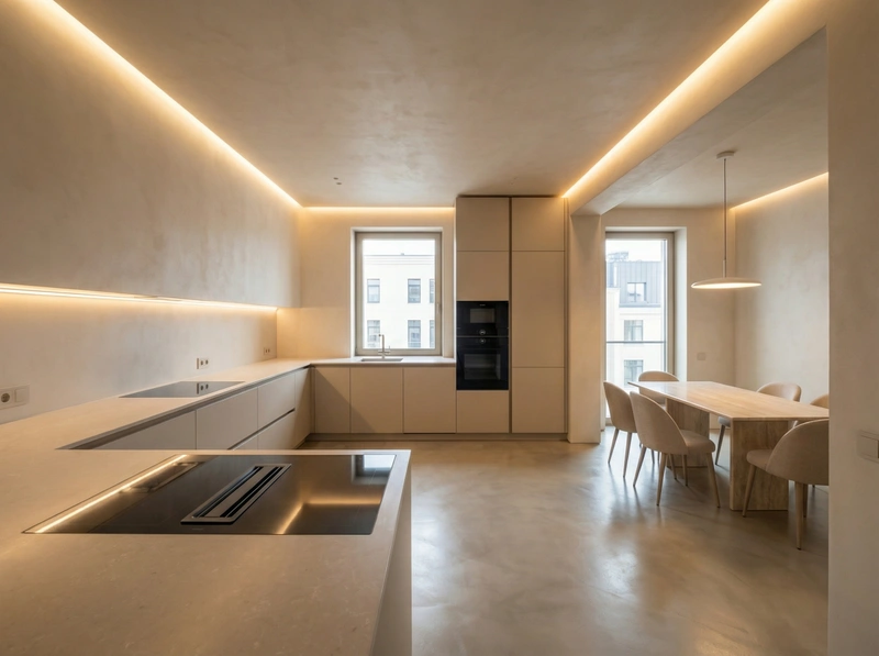 Дизайн кухни в стиле Минимализм — фото интерьера от нейросети RoomGPT