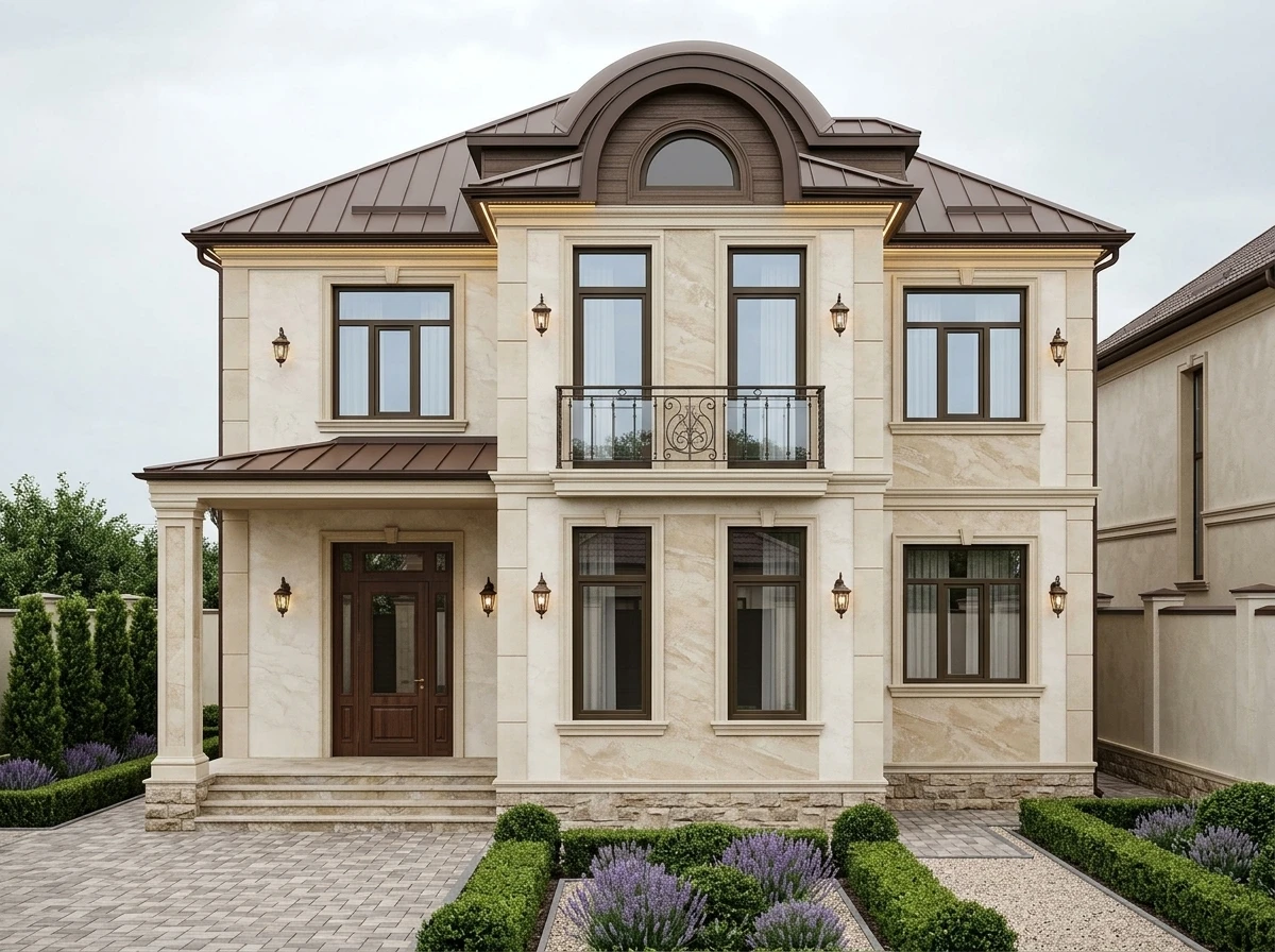 Дизайн фасада в стиле Классика — Фасад от нейросети RoomGPT