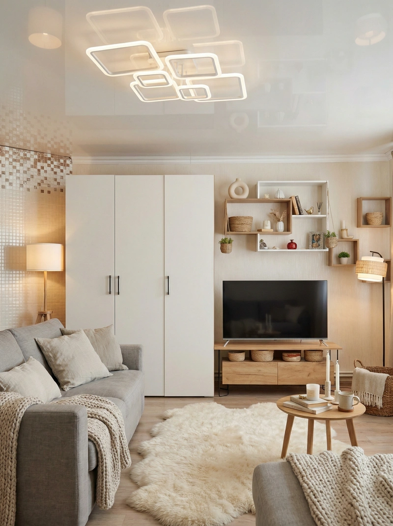 Дизайн интерьера в стиле Хюгге — Гостиная от нейросети RoomGPT