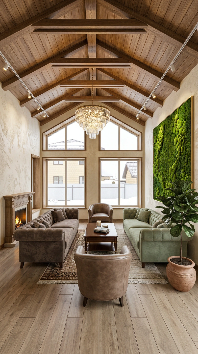 Дизайн интерьера в стиле Классика — Гостиная от нейросети RoomGPT