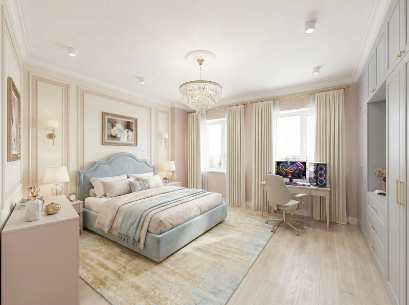 Дизайн интерьера в стиле Классика — Спальня от нейросети RoomGPT