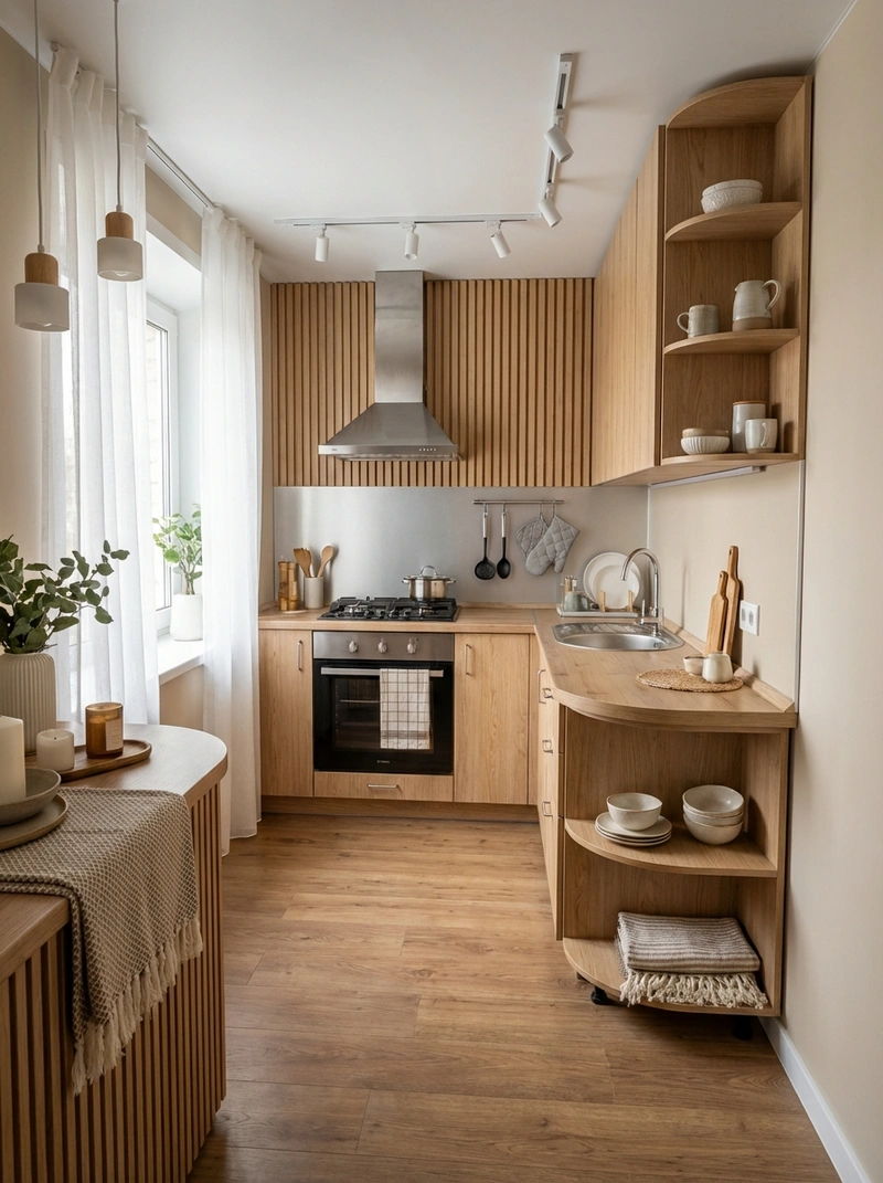 Дизайн интерьера в стиле Хюгге — Кухня от нейросети RoomGPT