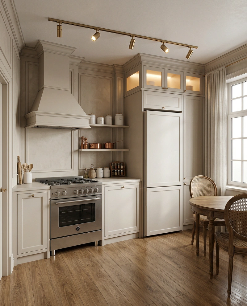Дизайн интерьера в стиле Классика — Кухня от нейросети RoomGPT
