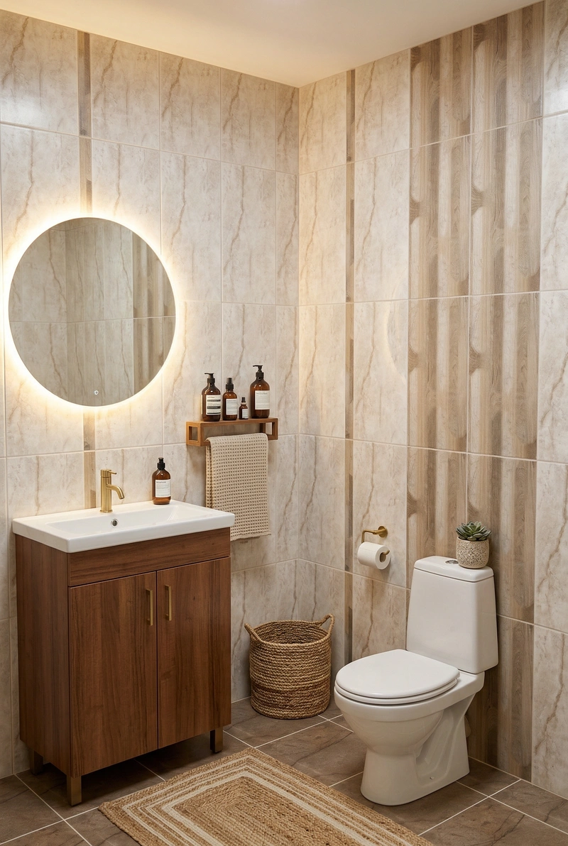 Дизайн интерьера в стиле Сканди — Ванная от нейросети RoomGPT