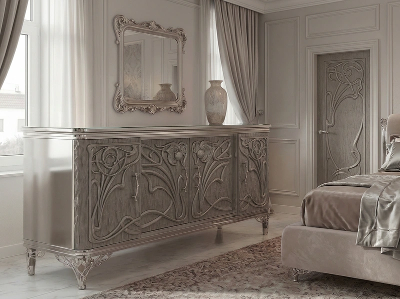 Дизайн спальни в стиле Классика — фото интерьера от нейросети RoomGPT