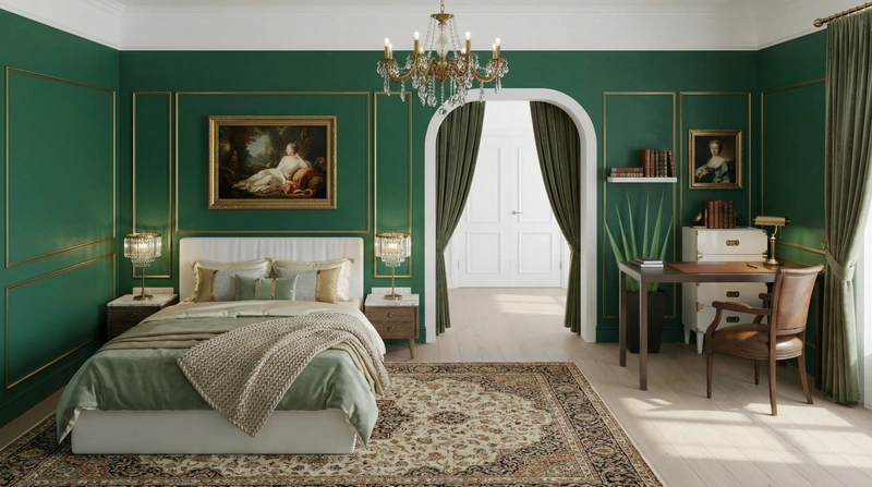 Дизайн интерьера в стиле Классика — Спальня от нейросети RoomGPT