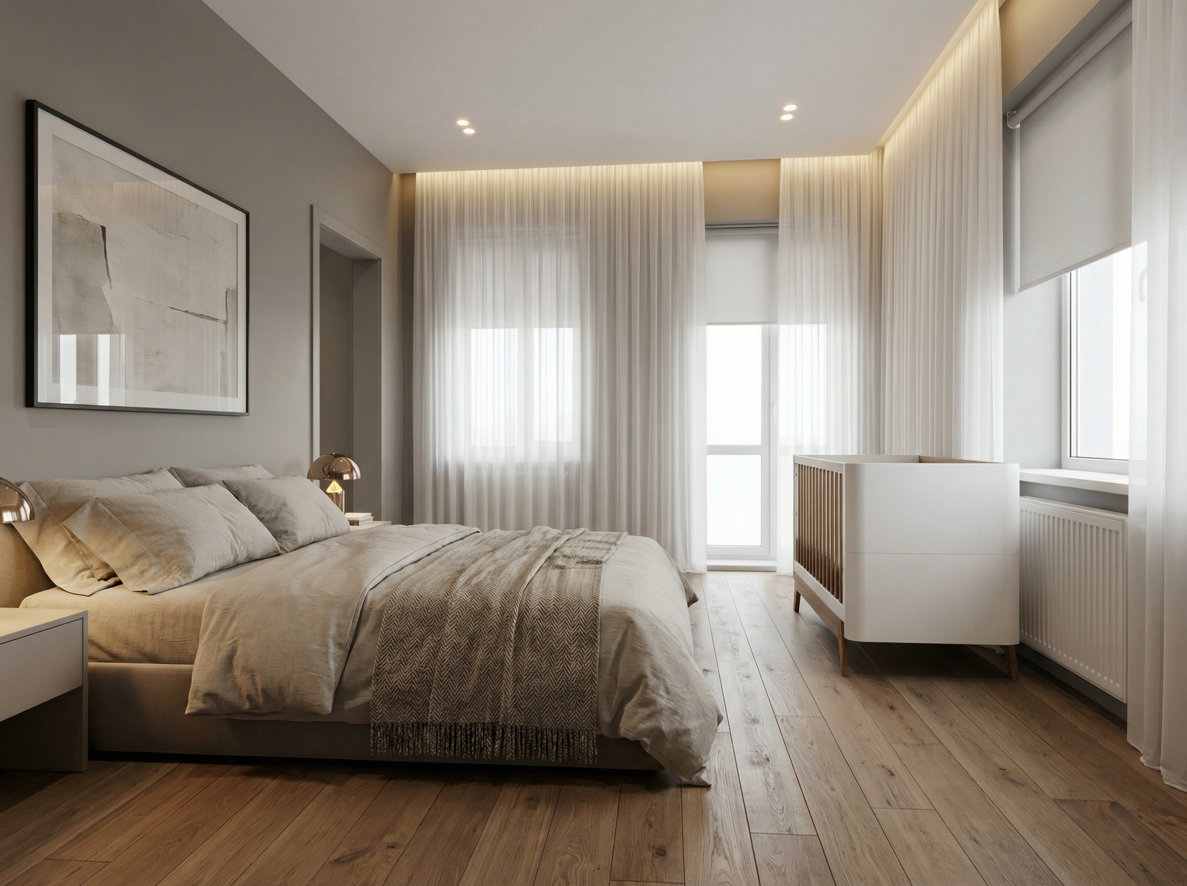 Дизайн спальни в стиле Минимализм — фото интерьера от нейросети RoomGPT