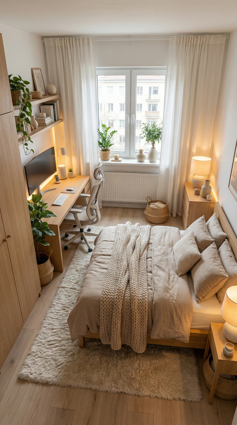 Дизайн интерьера в стиле Хюгге — Спальня от нейросети RoomGPT