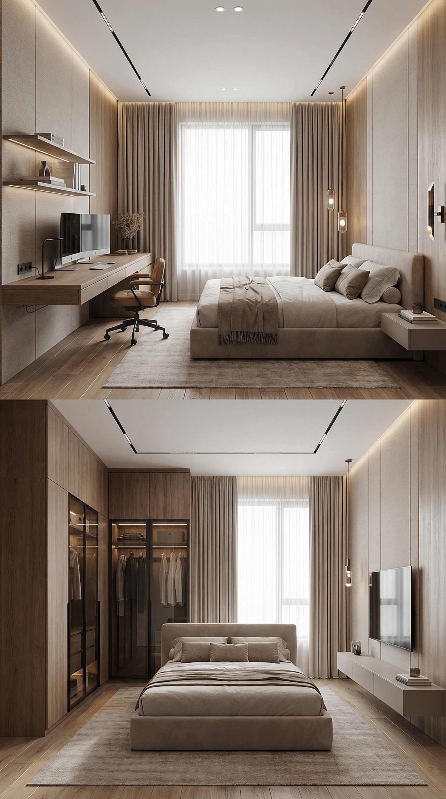 Дизайн спальни в стиле Минимализм — фото интерьера от нейросети RoomGPT