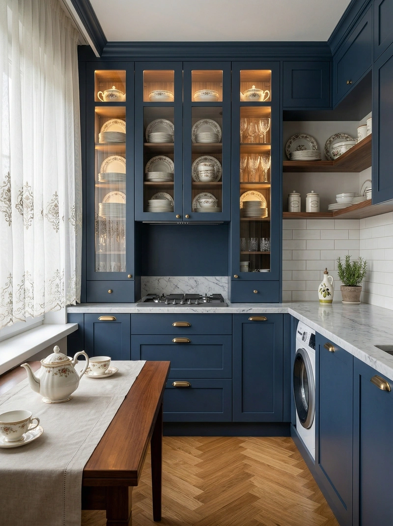 Дизайн кухни в стиле Классика — фото интерьера от нейросети RoomGPT