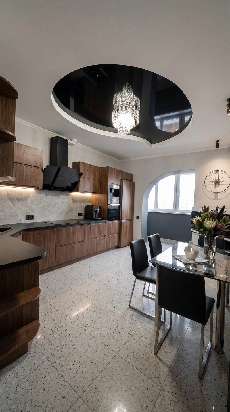 Дизайн интерьера в стиле Контемпорари — Кухня от нейросети RoomGPT