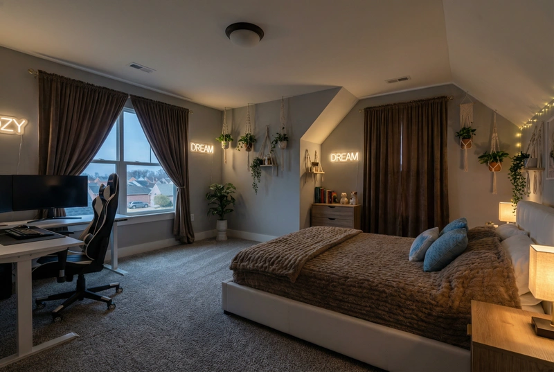 Дизайн интерьера в стиле Хюгге — Спальня от нейросети RoomGPT