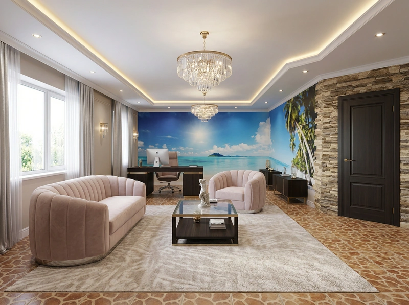 Дизайн гостиной в стиле Неоклассика — фото интерьера от нейросети RoomGPT