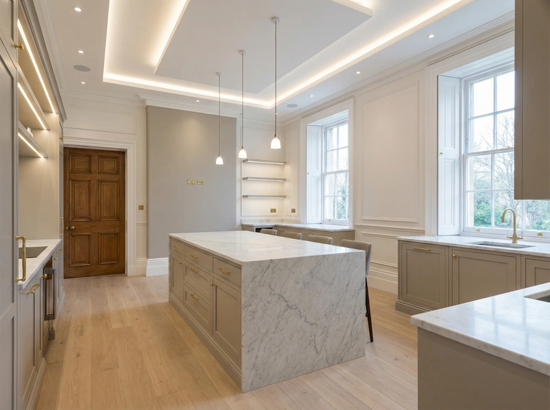 Дизайн интерьера в стиле Классика — Кухня от нейросети RoomGPT