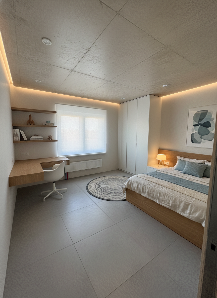 Дизайн детской в стиле Минимализм — фото интерьера от нейросети RoomGPT