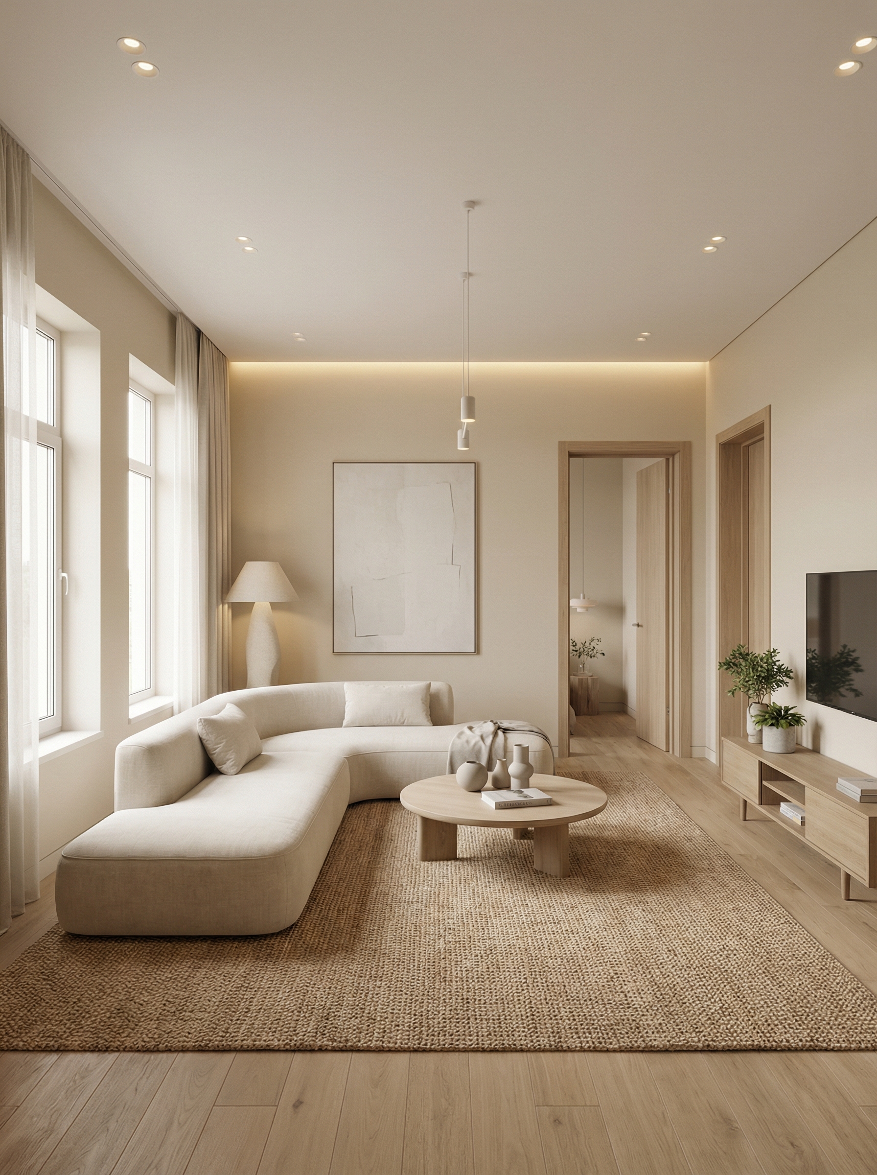 Дизайн гостиной в стиле Минимализм — фото интерьера от нейросети RoomGPT