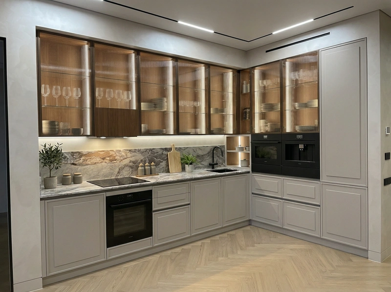 Дизайн интерьера в стиле Сканди — Кухня от нейросети RoomGPT