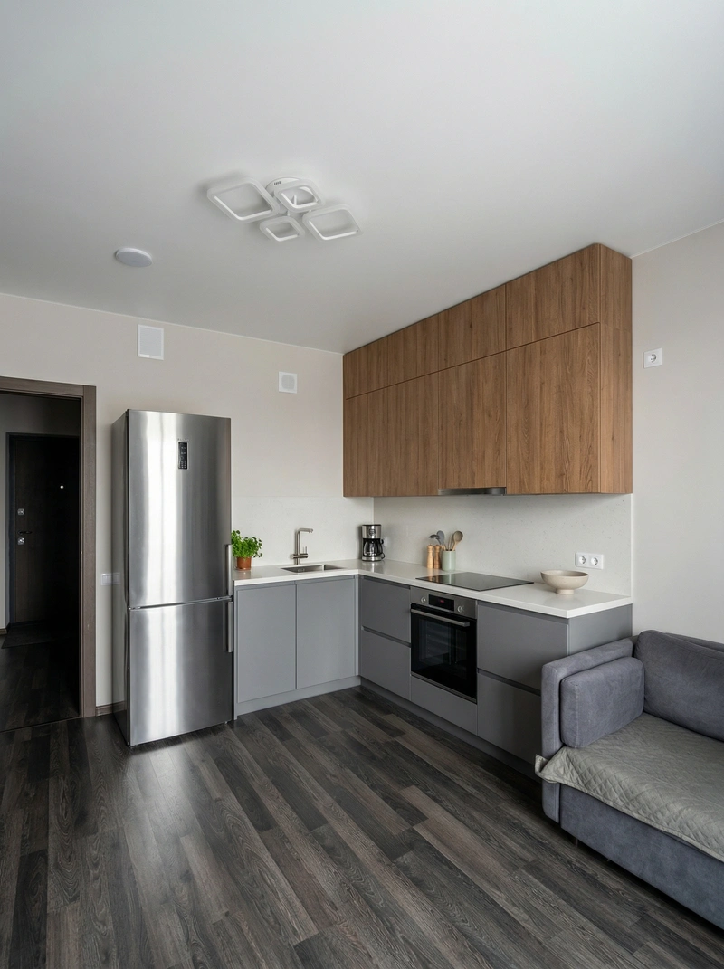 Дизайн кухни в стиле Минимализм — фото интерьера от нейросети RoomGPT