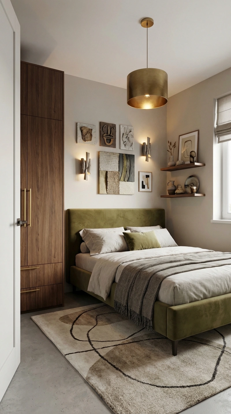 Дизайн интерьера в стиле Эклектика — Спальня от нейросети RoomGPT