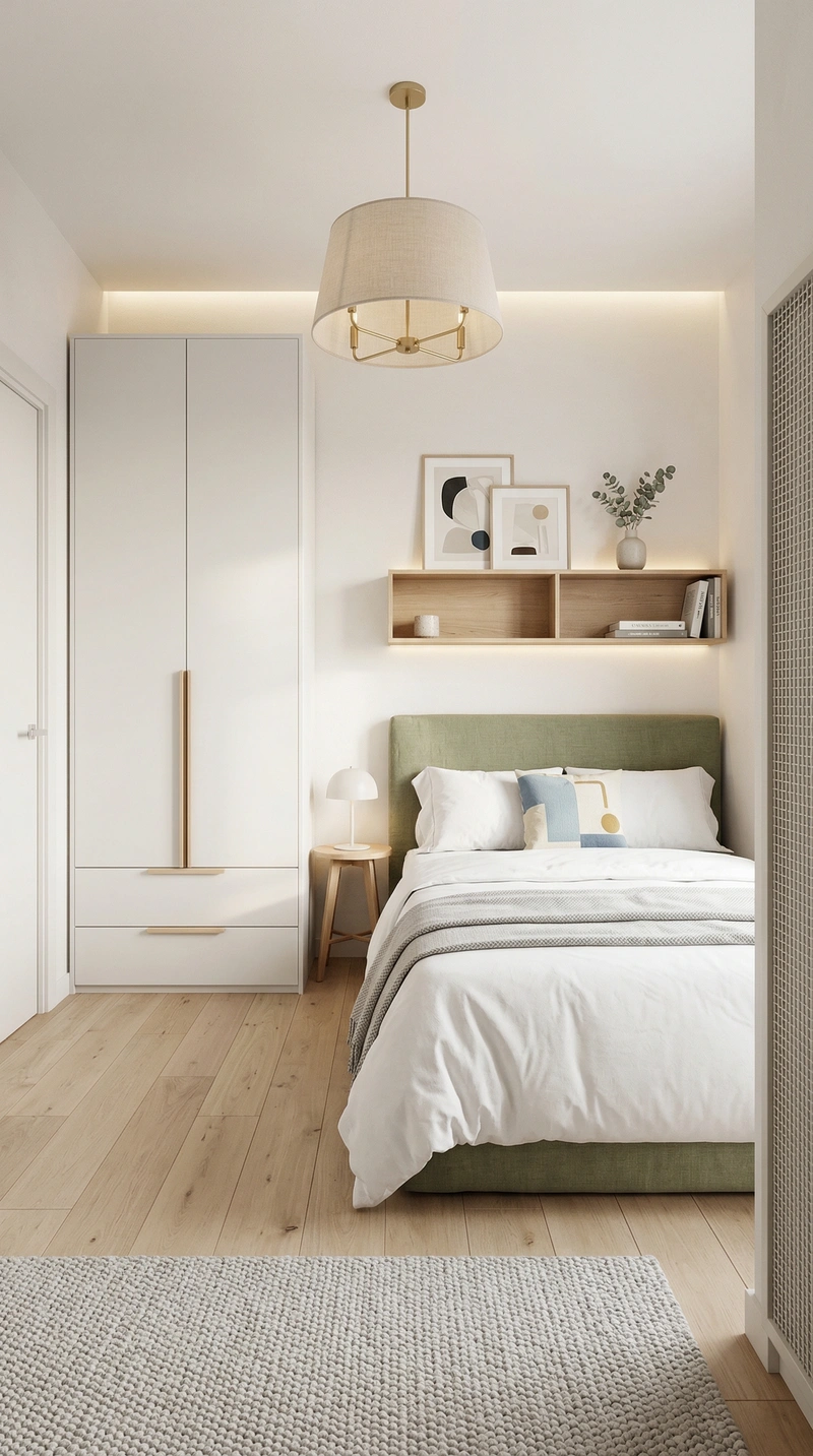 Дизайн интерьера в стиле Сканди — Спальня от нейросети RoomGPT