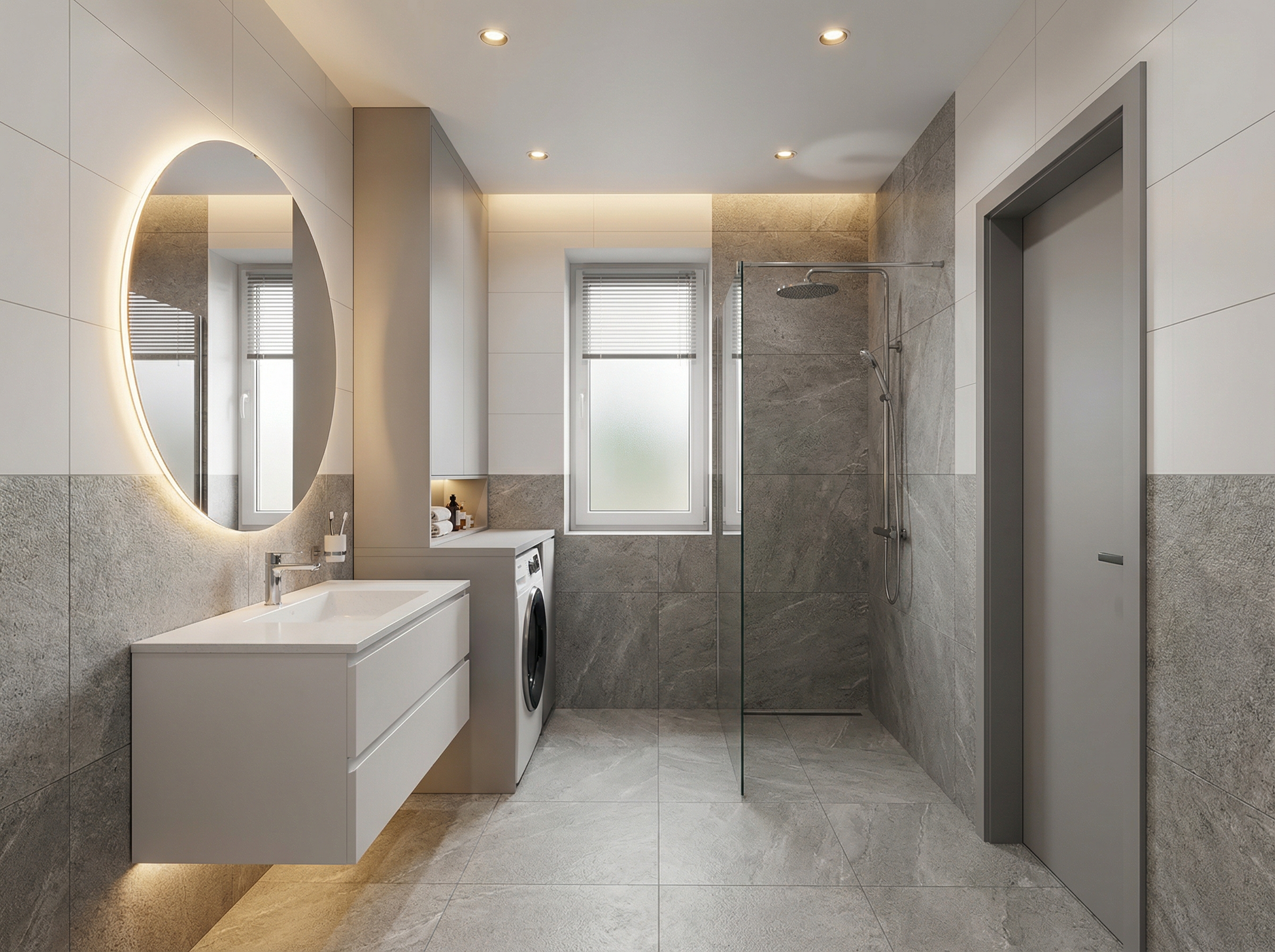 Дизайн ванной в стиле Минимализм — фото интерьера от нейросети RoomGPT