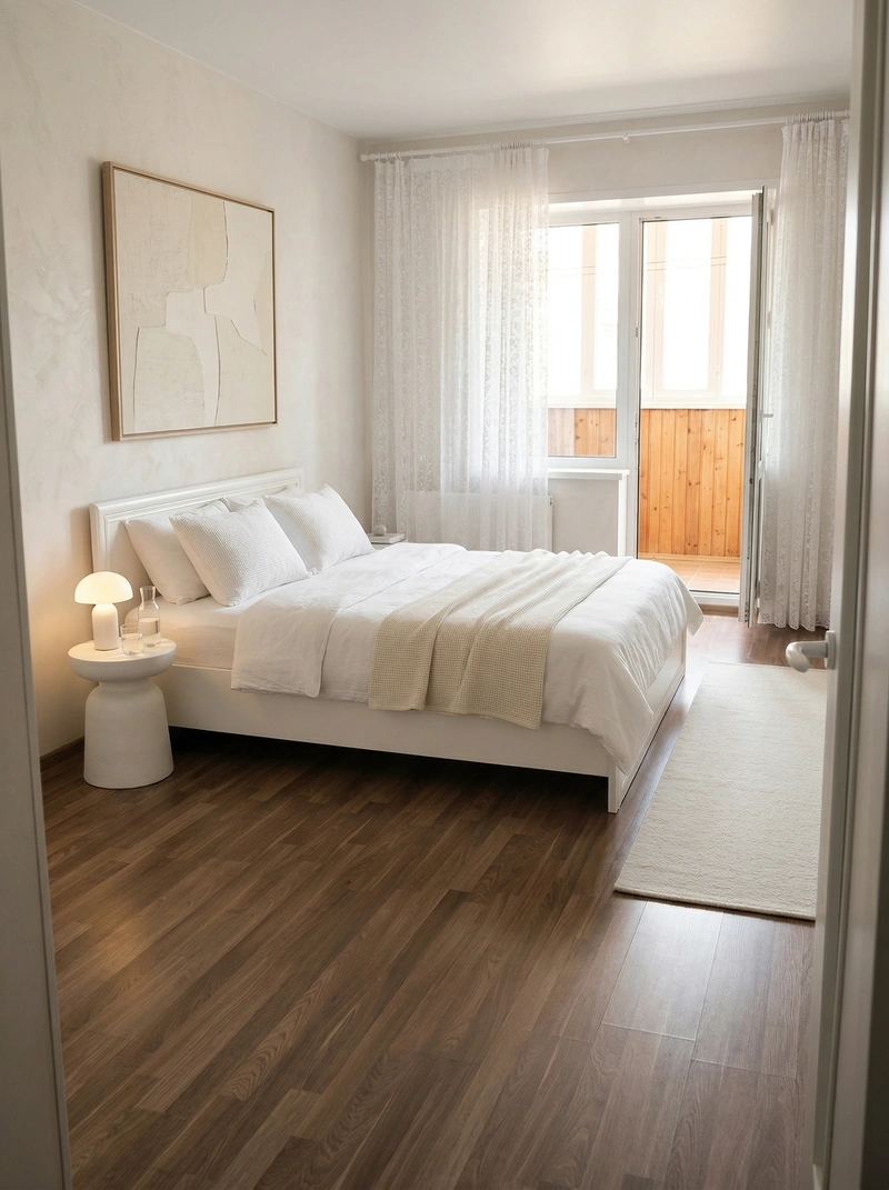 Дизайн спальни в стиле Минимализм — фото интерьера от нейросети RoomGPT