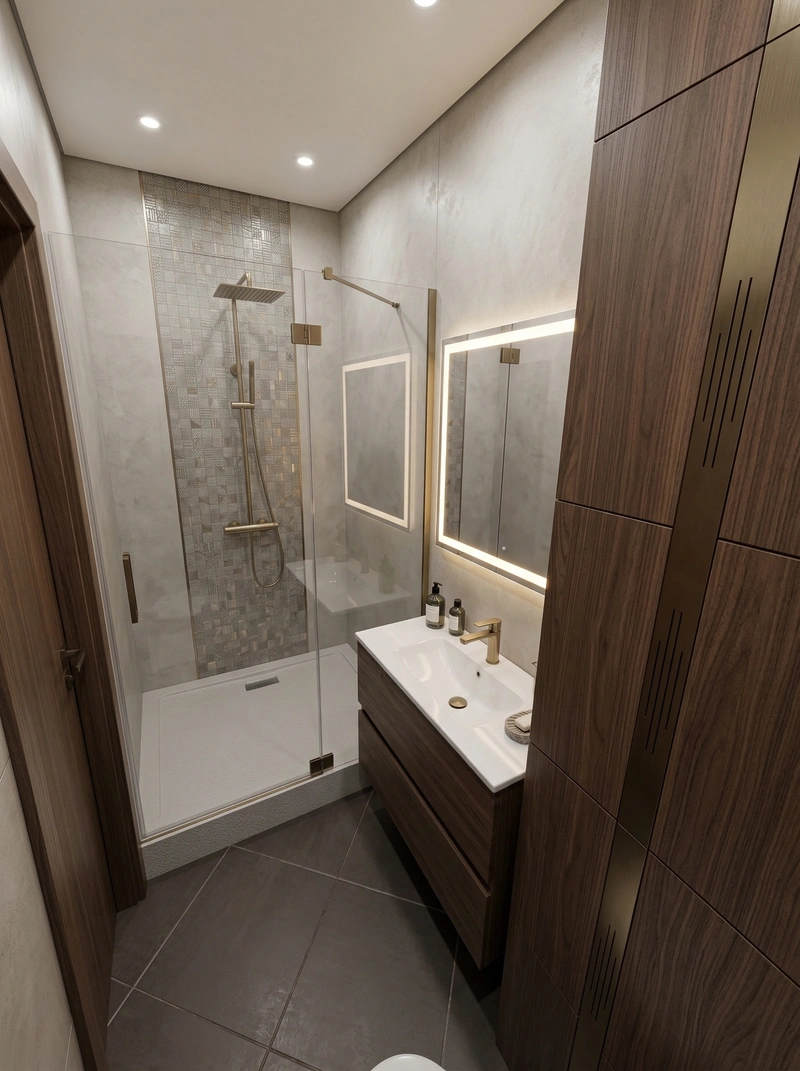 Дизайн ванной в стиле Минимализм — фото интерьера от нейросети RoomGPT