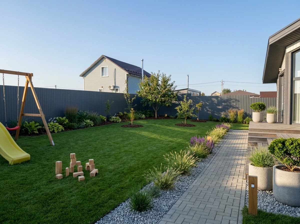 Ландшафтный дизайн в стиле Сканди — Участок от нейросети RoomGPT
