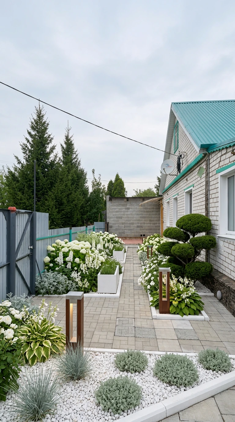 Ландшафтный дизайн в стиле Контемпорари — Участок от нейросети RoomGPT