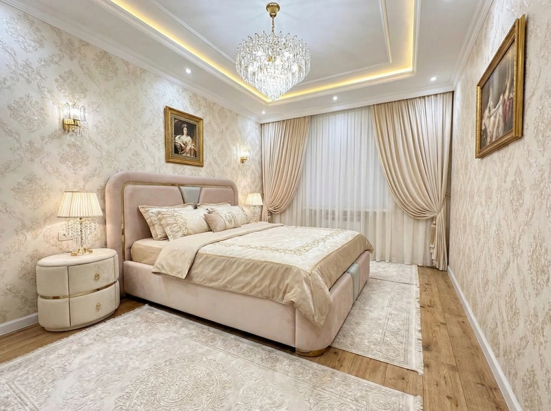 Дизайн интерьера в стиле Неоклассика — Спальня от нейросети RoomGPT