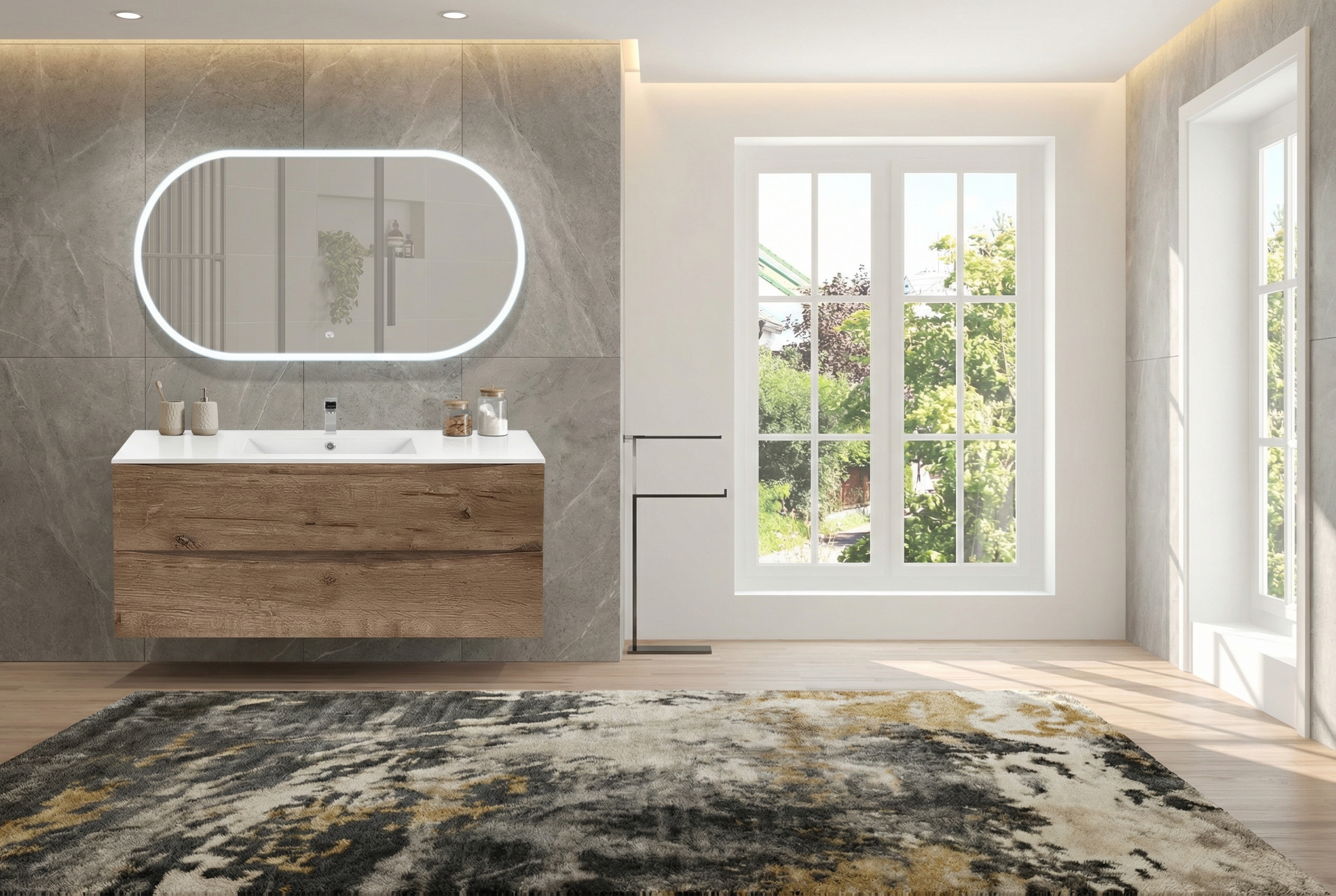 Дизайн ванной в стиле Минимализм — фото интерьера от нейросети RoomGPT