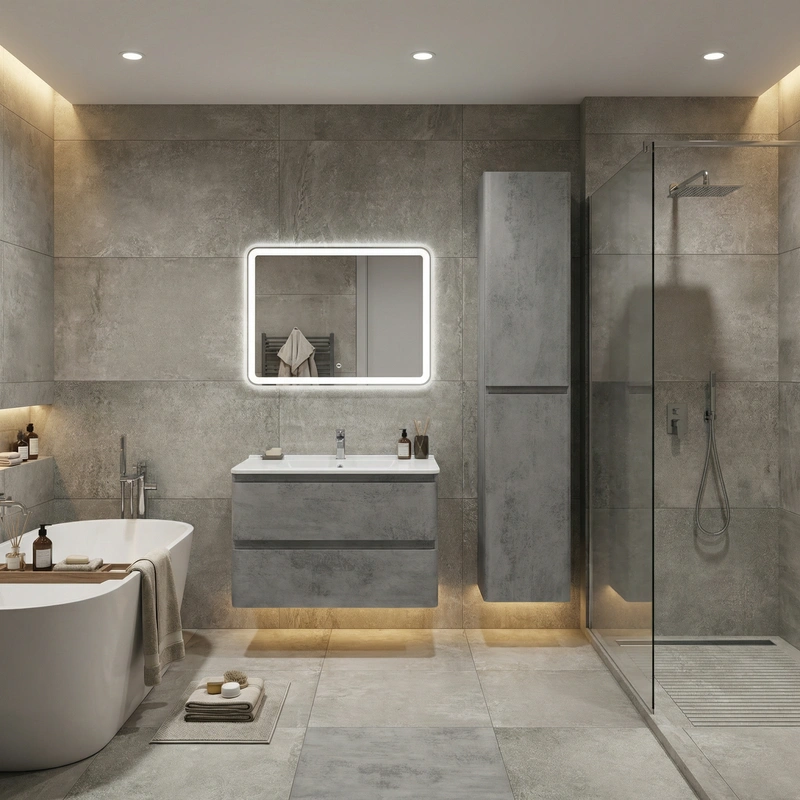 Дизайн интерьера в стиле Контемпорари — Ванная от нейросети RoomGPT