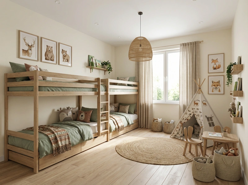 Дизайн детской в стиле Без стиля — фото интерьера от нейросети RoomGPT