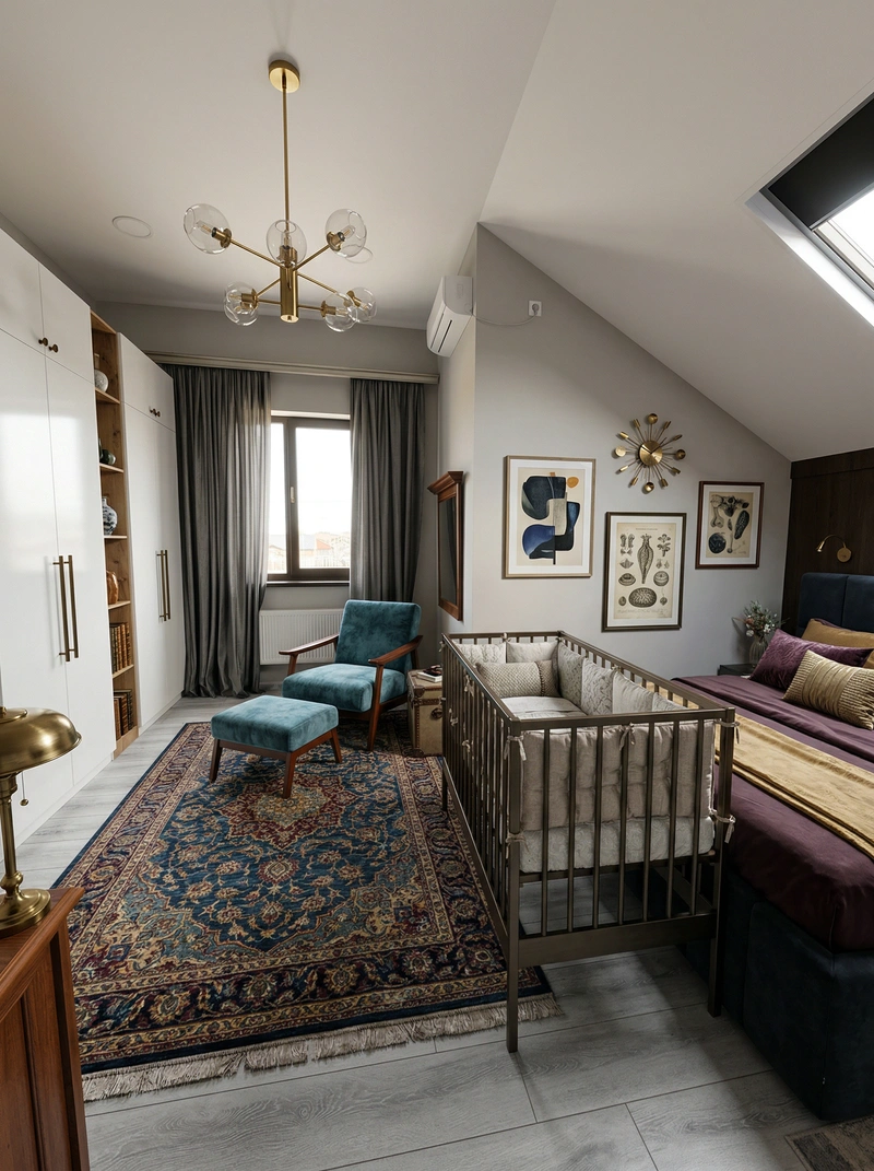 Дизайн интерьера в стиле Эклектика — Спальня от нейросети RoomGPT