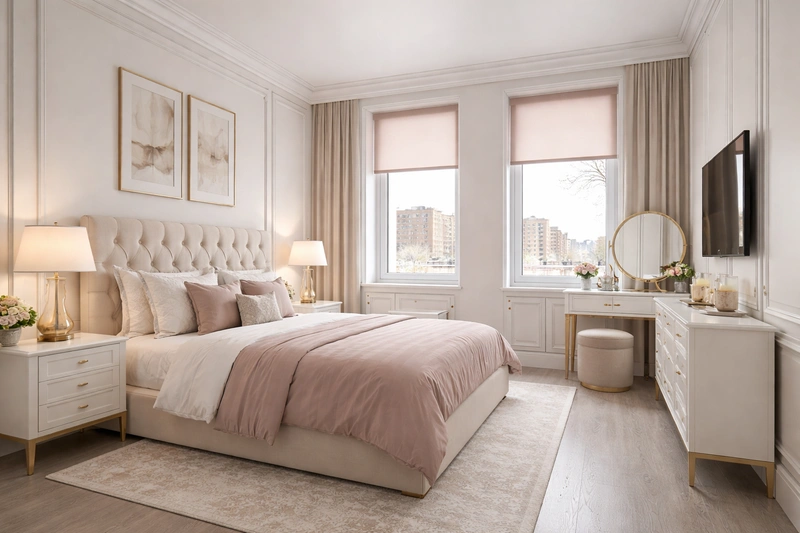Дизайн спальни в стиле Классика — фото интерьера от нейросети RoomGPT