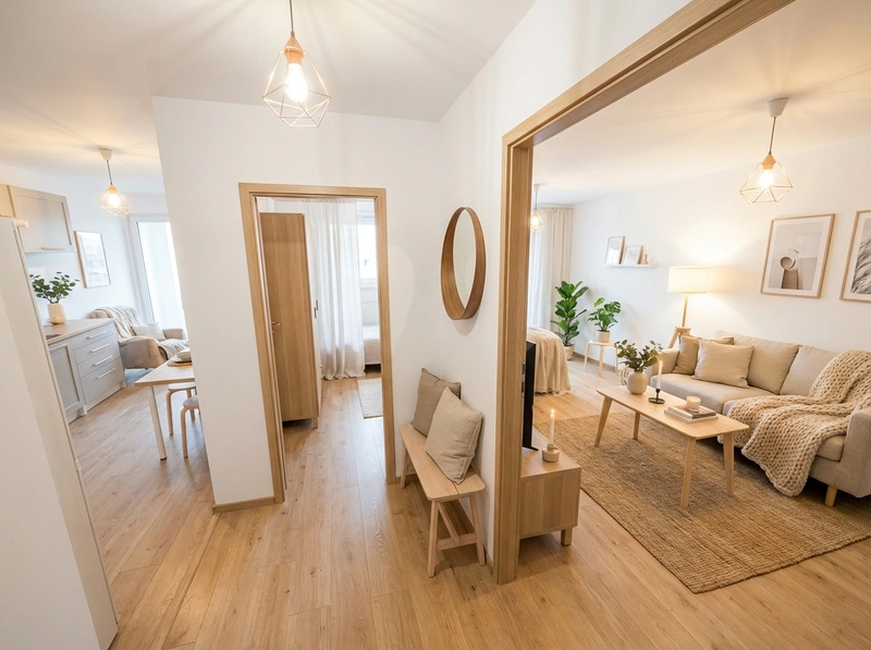 Дизайн интерьера в стиле Хюгге — Гостиная от нейросети RoomGPT