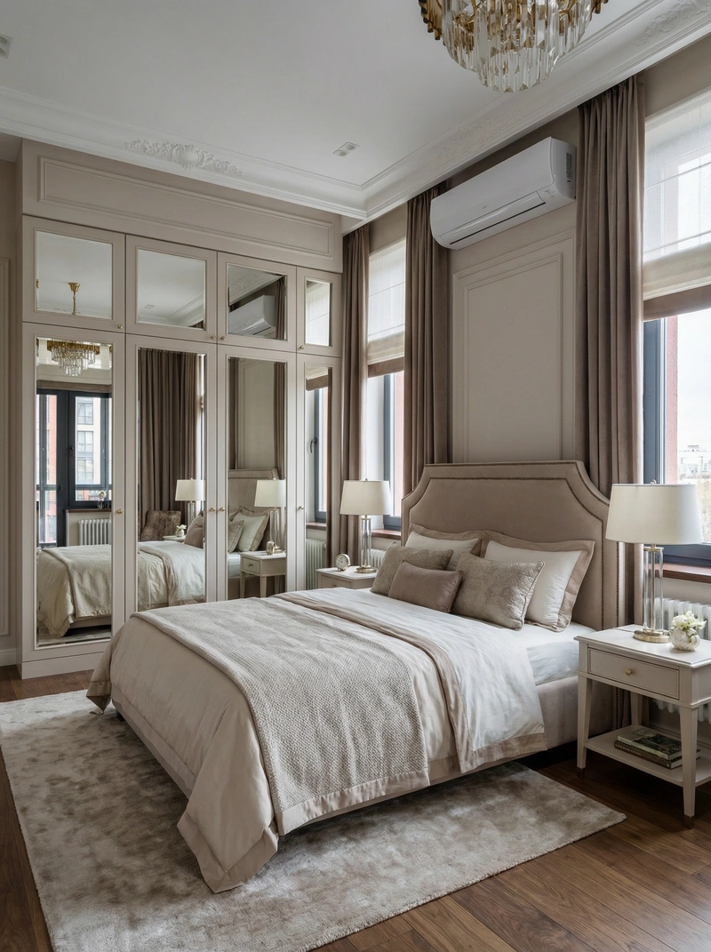 Дизайн интерьера в стиле Классика — Спальня от нейросети RoomGPT