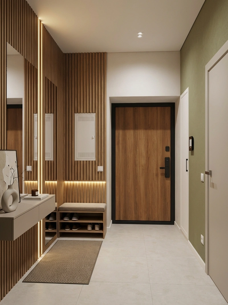 Дизайн интерьера в стиле Контемпорари — Гостиная от нейросети RoomGPT