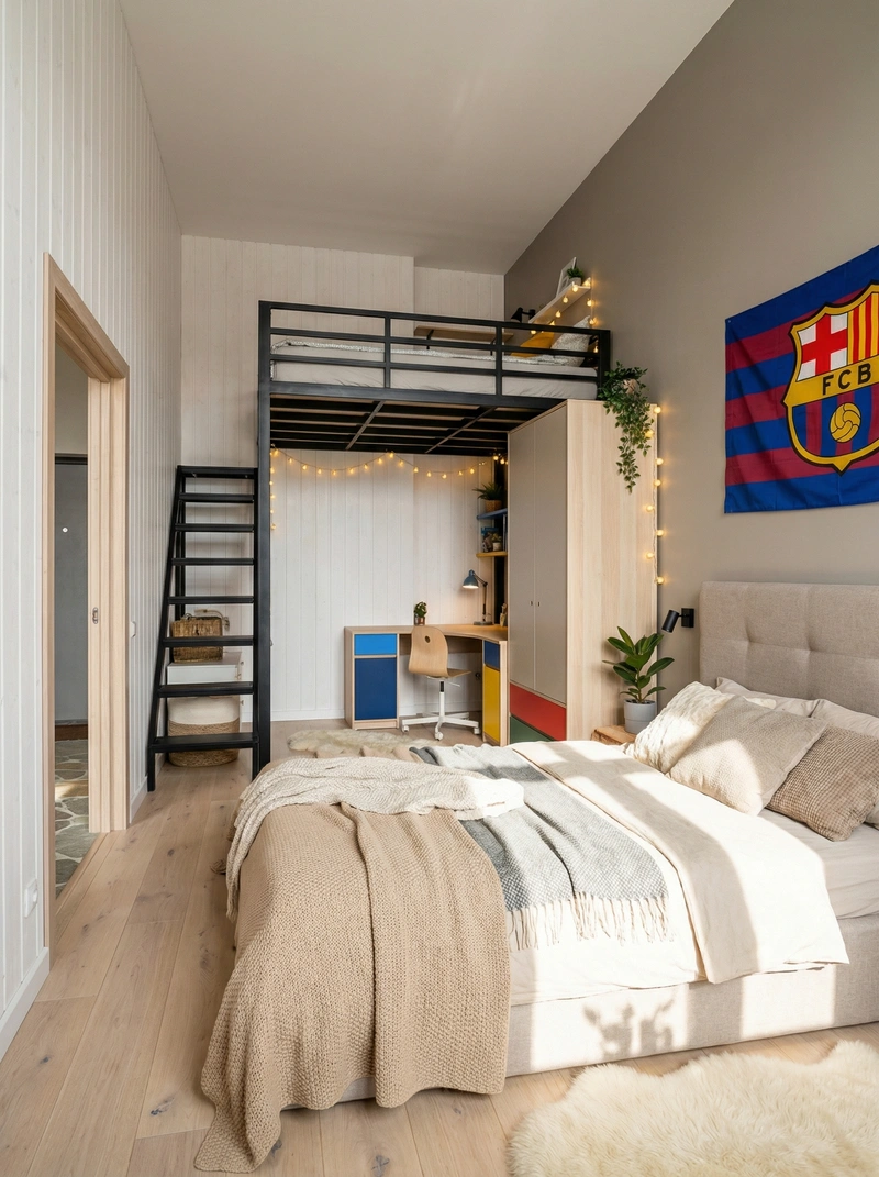 Дизайн интерьера в стиле Хюгге — Гостиная от нейросети RoomGPT