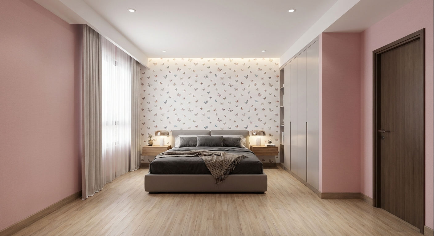 Дизайн спальни в стиле Минимализм — фото интерьера от нейросети RoomGPT