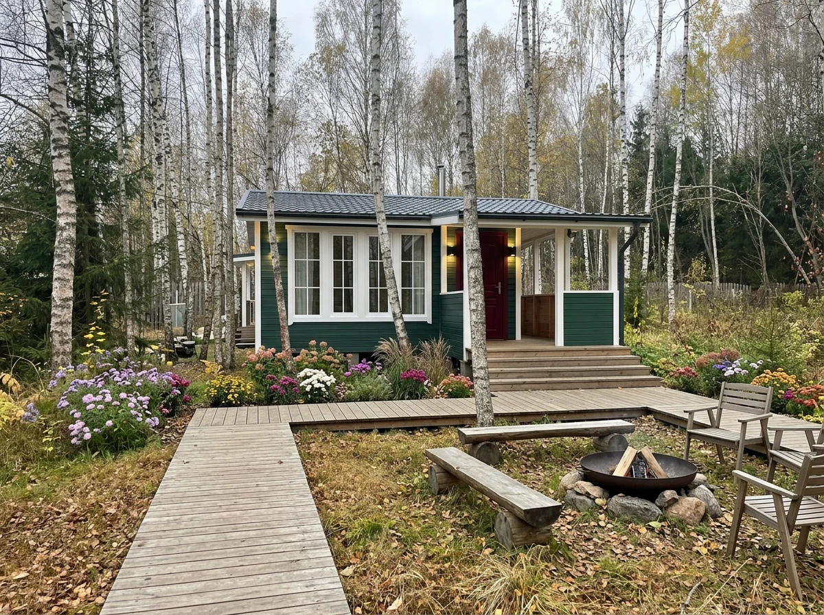 Дизайн фасада в стиле Сканди — Фасад от нейросети RoomGPT