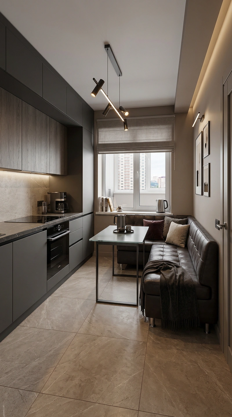 Дизайн интерьера в стиле Контемпорари — Кухня от нейросети RoomGPT