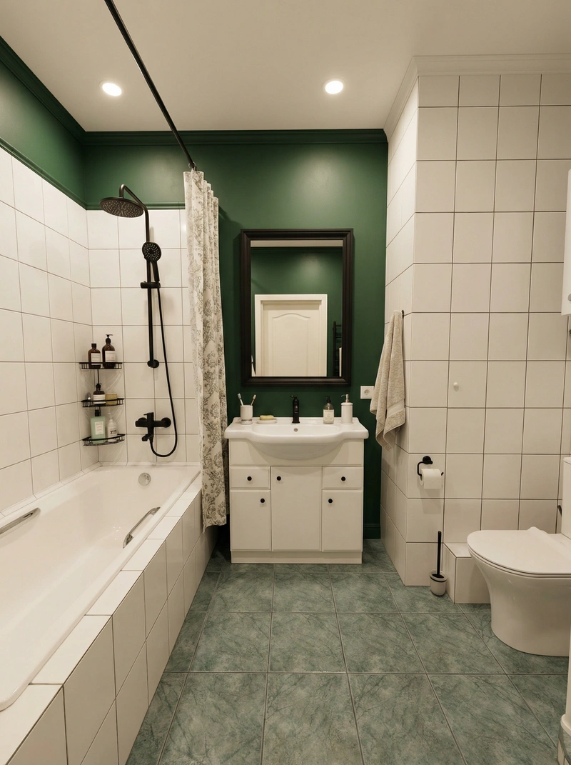 Дизайн интерьера в стиле Классика — Ванная от нейросети RoomGPT