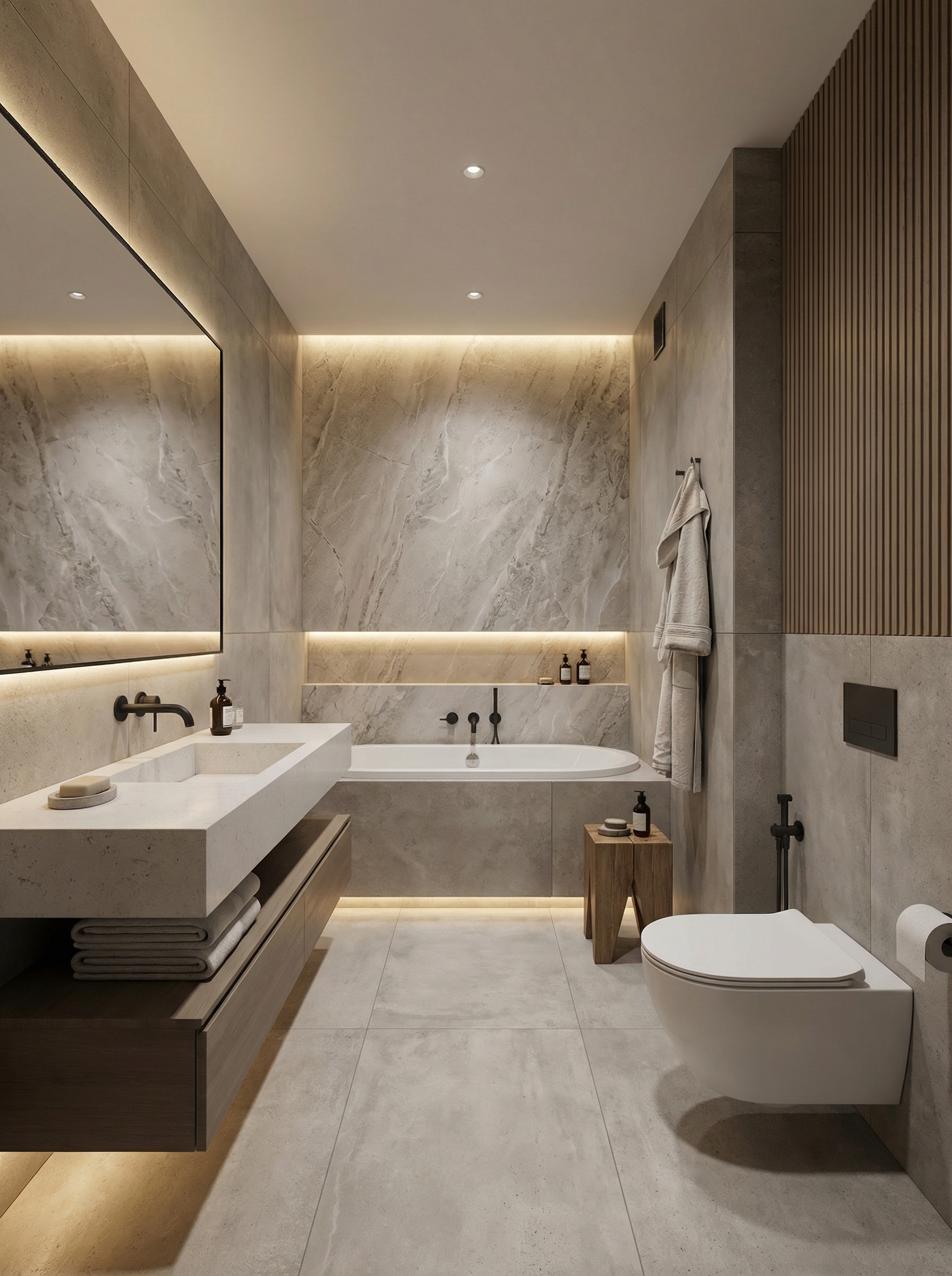 Дизайн ванной в стиле Минимализм — фото интерьера от нейросети RoomGPT