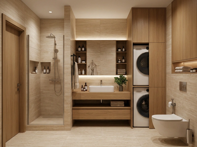 Дизайн ванной в стиле Минимализм — фото интерьера от нейросети RoomGPT