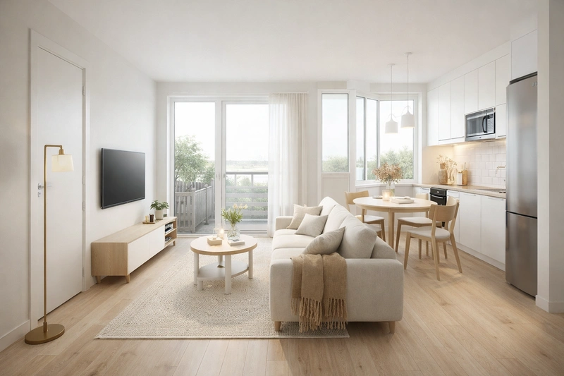 Дизайн интерьера в стиле Хюгге — Гостиная от нейросети RoomGPT