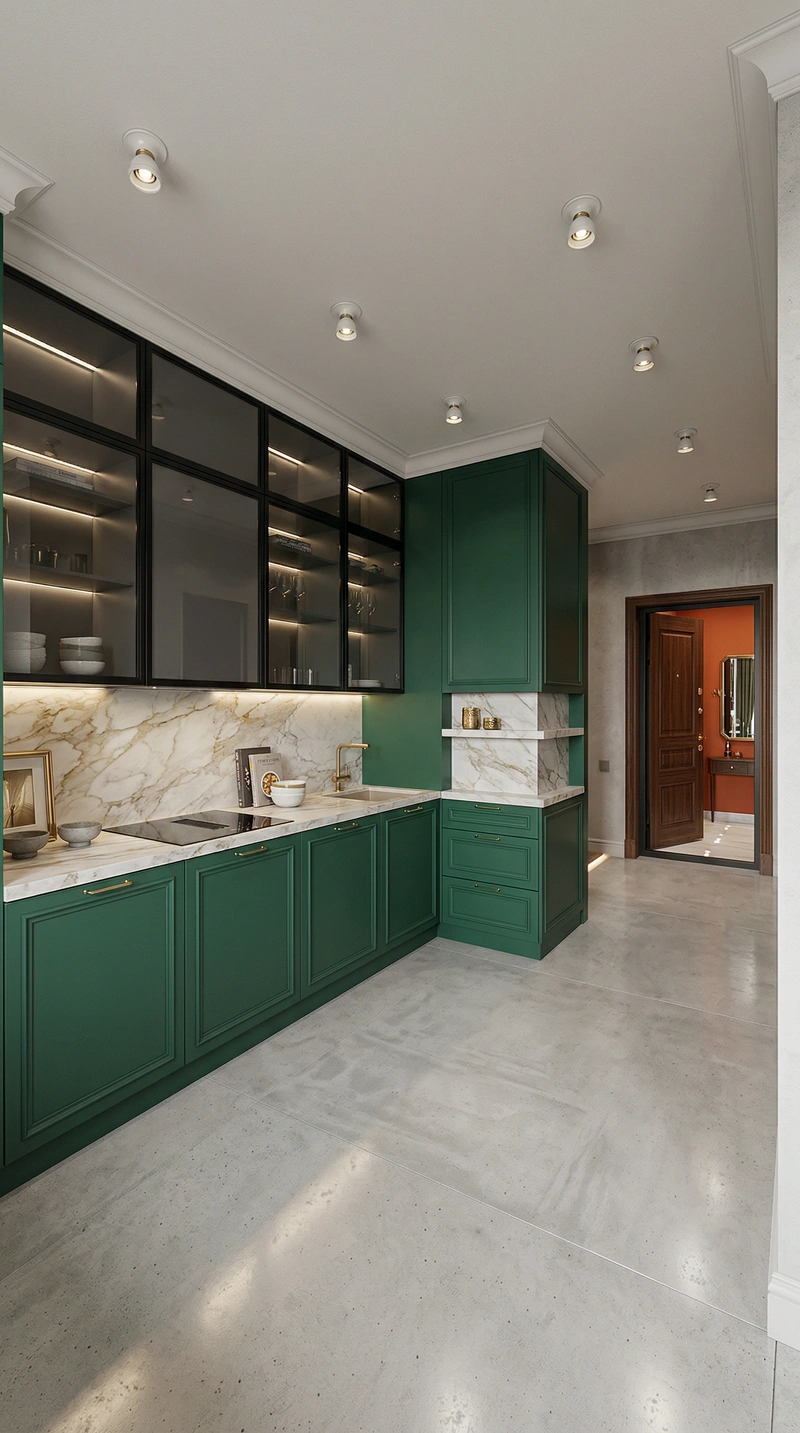 Дизайн интерьера в стиле Классика — Кухня от нейросети RoomGPT