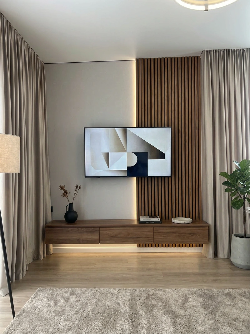 Дизайн интерьера в стиле Минимализм — Гостиная от нейросети RoomGPT