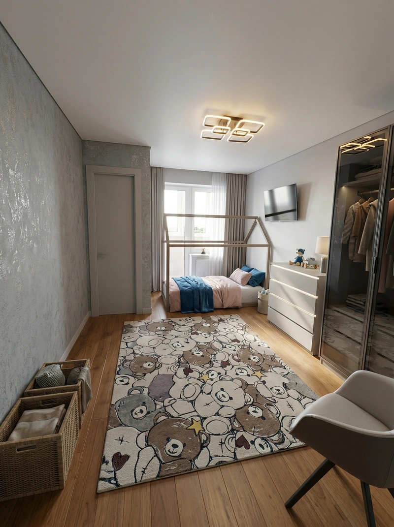 Дизайн спальни в стиле Контемпорари — фото интерьера от нейросети RoomGPT