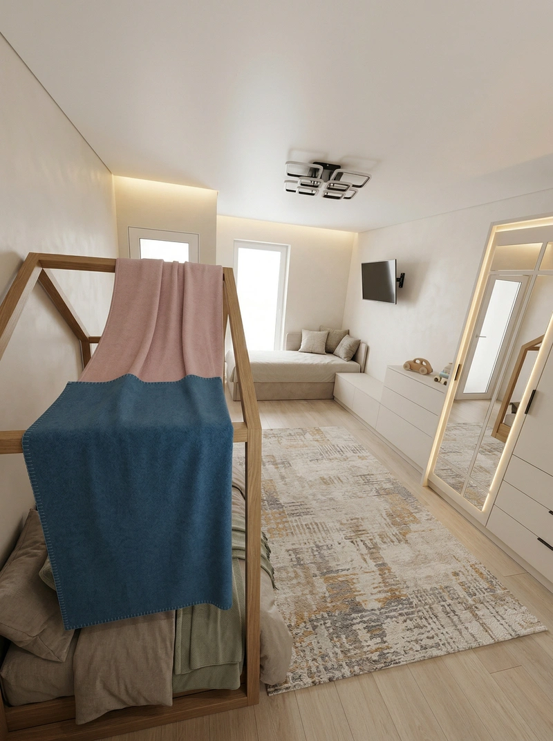 Дизайн спальни в стиле Минимализм — фото интерьера от нейросети RoomGPT